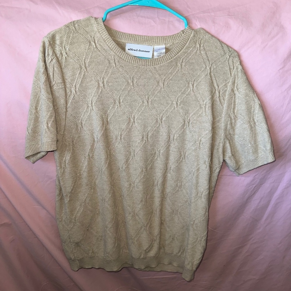 Vintage Alfred Dunner S beige blouse